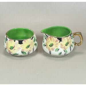 Vintage T.G. Green & Co Ltd Church Gresley Floral Mini Creamer & Sugar Bowl